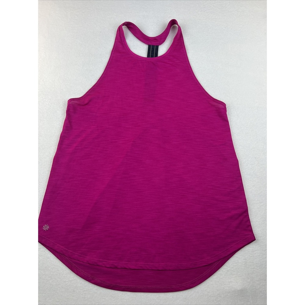 Athena Racer Back Bright Pink Tank Top Women's Size Medium